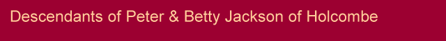 Title - Descendants of Peter and Betty Jackson of Holcombe