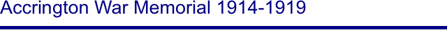 Title - Accrington War Memorial 1914-1919