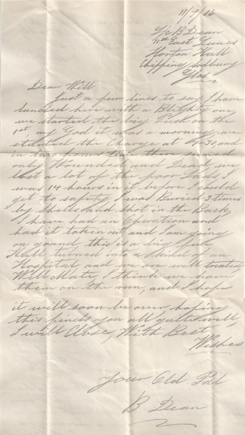 Letter from Bob Dean