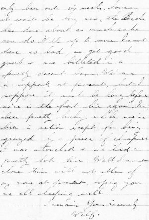 Page 2 of letter from Wilf Kitchen