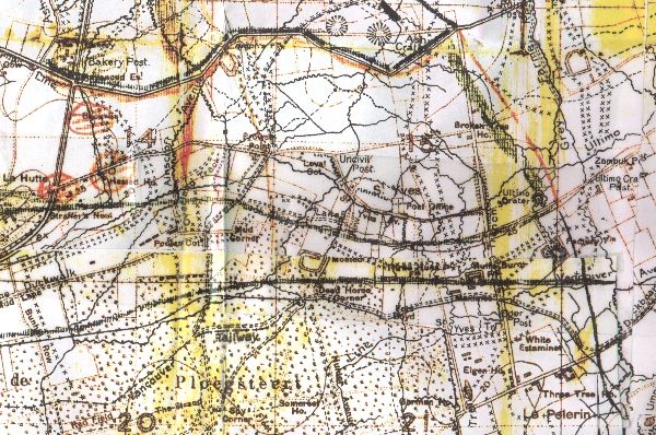 Section of Bart Endean's trench map, 109k