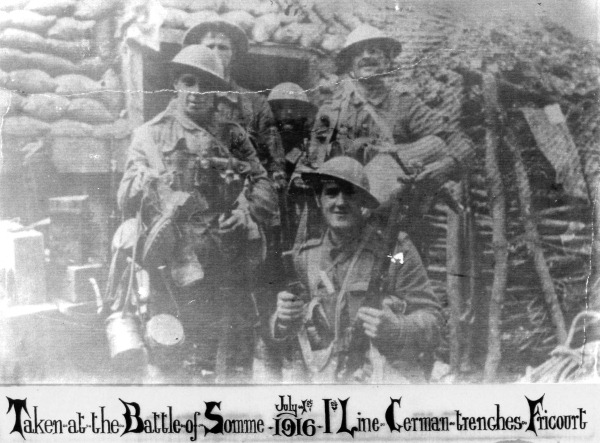 German trench at Fricourt, 1st July 1916