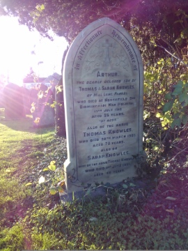 Grave of Arthur Knowles Grave of Arthur Knowles