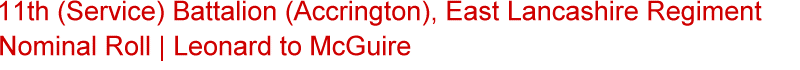 Title - Nominal Roll, Leonard to McGuire