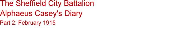 Title - February 1915 Diary of 12/69 Alphaeus Abbott Casey